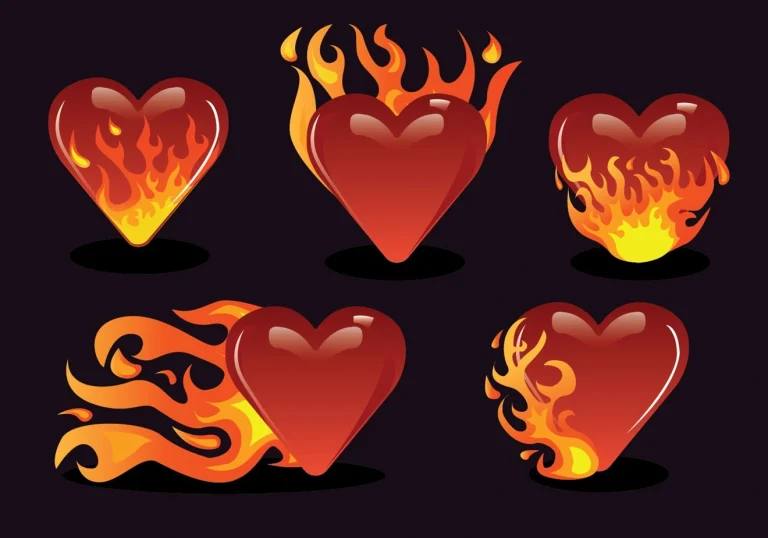 Flaming Heart CapCut Template